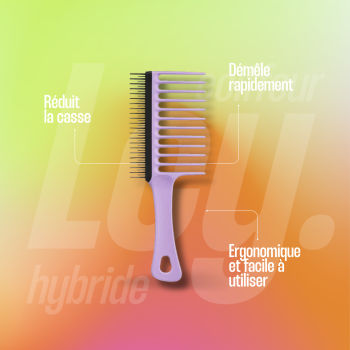 Wide Tooth Comb Lilac Black 2