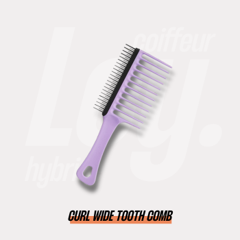 Wide Tooth Comb Lilac Black